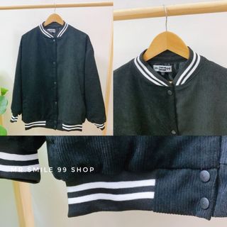 Áo khoác Nam Bomber nhung tăm Nam Nữ Unisex Form Rộng Oversize Cao cấp Phong Cách Hàn quốc Street Style Mr.Smile 99