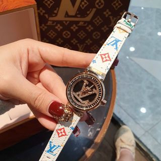 ĐỒNG HỒ L V DA NỮ MẶT XOAY XINH