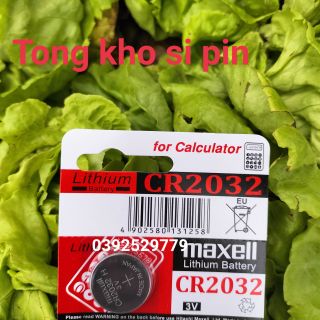 Vỉ 5 viên Pin CR2032 maxcell (3V) loại pin cúc áo