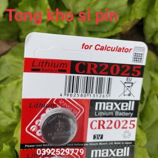 Vỉ 5 viên Pin CR2032 maxcell (3V) loại pin cúc áo