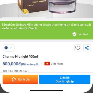 NƯỚC HOA CHARM MIDNIGHT MẪU MỚI 100ML CHÍNH HÃNG