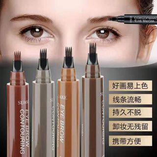 Chì Kẻ Chân Lông Mày Đầu 4 Vạch Dạng Vẩy Sợi Nước 4D suake