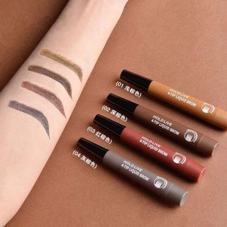 Chì Kẻ Chân Lông Mày Đầu 4 Vạch Dạng Vẩy Sợi Nước 4D suake