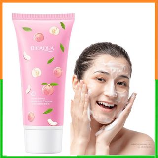 Sữa rửa mặt BIOAQUA vị đào tạo bọt nhẹ nhàng làm sạch dưỡng Ẩm và làm trắng 100gr