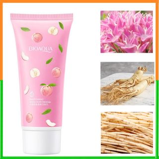 Sữa rửa mặt BIOAQUA vị đào tạo bọt nhẹ nhàng làm sạch dưỡng Ẩm và làm trắng 100gr