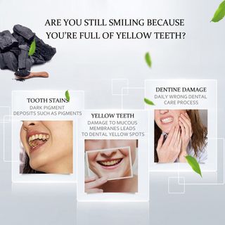 Kem Đánh Răng Than hoạt chất Aichun giúp răng trắng sáng , đẩy lùi ố vàng , chắc khoẻ