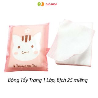 Bông Tẩy Trang 1 lớp Dễ Thương Bịch 25 Miếng giá sỉ