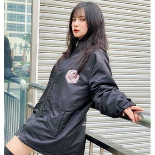 Áo khoác dù in chữ dễ thương cá tính