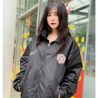Áo khoác dù in chữ dễ thương cá tính