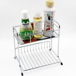 Kệ để gia vị, đồ dùng nhà bếp 2 tầng bằng inox nội địa Nhật
