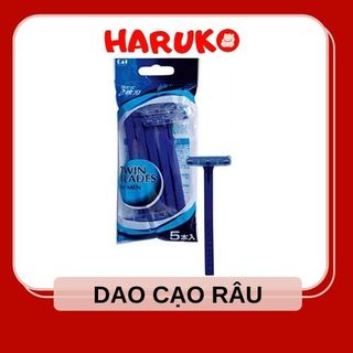 Set 5 dao cạo 2 lưỡi kép KAI (màu xanh) nội địa Nhật giá sỉ