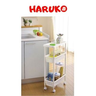 Kệ bếp nhựa cao cấp 3 tầng có bánh xe nội địa Nhật