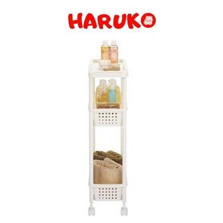Kệ bếp nhựa cao cấp 3 tầng có bánh xe nội địa Nhật