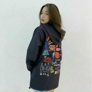Áo khoác dù in chữ đẹp cá tính