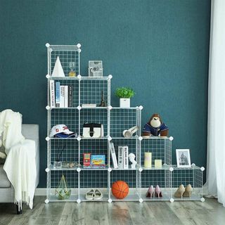 Tấm Lưới Sắt Sơn Tĩnh Điện Lắp Ghép Làm Tủ Kệ, Kệ Để Sách, Kệ Để Giày, Chuồng Chó Mèo