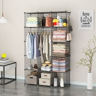 Tấm Ghép Lưới Sắt Đa Năng Làm Kệ Sách, Kệ Để Giày, Chuồng Chó Mèo