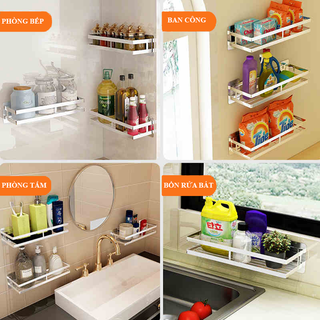 Kệ dán tường phòng tắm, dán tường đựng gia vị đa năng - inox 304 - Giá sỉ