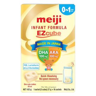 Sữa Meiji Infant Formula Ezcube hộp giấy 432g (0-12 tháng)