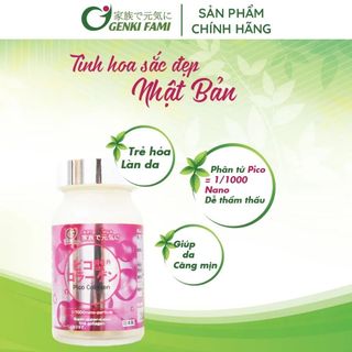 VIÊN UỐNG HỖ TRỢ PHỤC HỒI LÀN DA PICO COLLAGEN - HỘP 180 VIÊN - GENKI FAMI