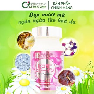 VIÊN UỐNG HỖ TRỢ PHỤC HỒI LÀN DA PICO COLLAGEN - HỘP 180 VIÊN - GENKI FAMI