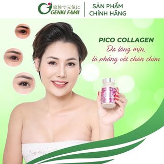 VIÊN UỐNG HỖ TRỢ PHỤC HỒI LÀN DA PICO COLLAGEN - HỘP 180 VIÊN - GENKI FAMI