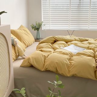 Bộ Chăn Ga Cotton Tici Cao Cấp CÓ CHĂN CHẦN BÔNG SẴN RUỘT BÊN TRONG Phong Cách Hàn Quốc Đủ Size Đủ Màu