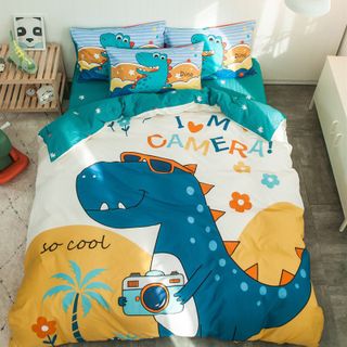 Bộ Ga Giường Và Vỏ Gối Cotton TICI ADU79 Bedding Đủ Kích Thước Trải Nệm 1m4, 1m6, 1m8 Chưa Gồm Chăn