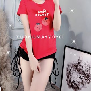 Chuyên sỉ Áo thun thái form dưới 60kg trái dâu Xưởng may YoYo chuyên sỉ áo thun thái