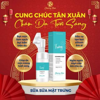 Sữa rửa mặt trắng da giảm mụn se khít lỗ chân lông sạch sâu mịn màng sữa rửa mặt trứng crd cosmetic