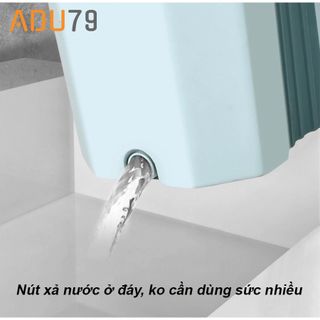 Bộ Cây Lau Nhà Chổi Lau Nhà Thông Minh Tự Vắt 360 Độ Cao Cấp, Bông Lau Lớn 38cm, Thùng Lớn 2 Nút Xả - 32L