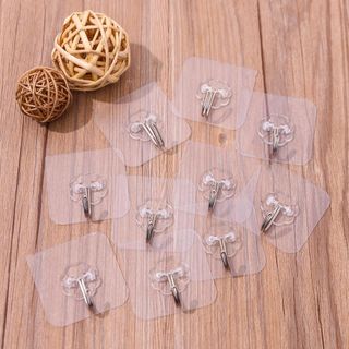 Móc Dán Tường Siêu Dính Trong Suốt Chịu Lực Tốt Treo Tường Chắc Chắn 6x6cm - Hàng Cap Cấp Loại 1
