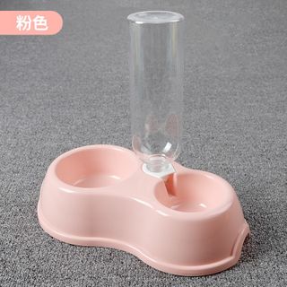 Bát Đựng Thức Ăn Chó Mèo, Khay Đựng Thức Ăn Cho Thú Cưng - Tặng Kèm Bình Nước (Video Chi Tiết, Màu Ngẫu Nh