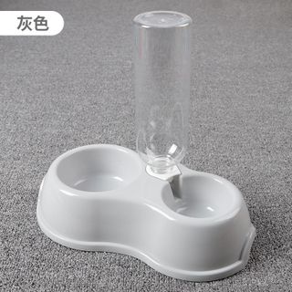 Bát Đựng Thức Ăn Chó Mèo, Khay Đựng Thức Ăn Cho Thú Cưng - Tặng Kèm Bình Nước (Video Chi Tiết, Màu Ngẫu Nh