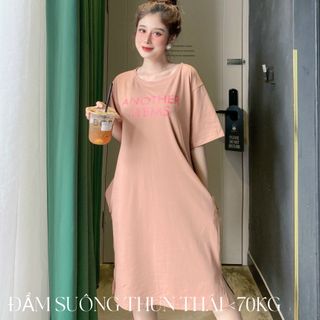 Chuyên sỉ đầm thun thái cổ tròn form dưới 70kg Xưởng may YoYo chuyên sỉ áo thun thái