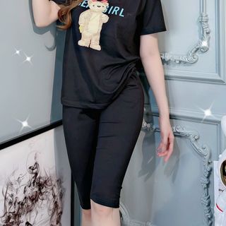 Chuyên sỉ đồ bộ thun thái form dưới 65kg beargirl Xưởng may YoYo chuyên sỉ áo thun thái