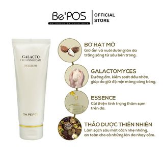 SỮA RỬA MẶT TRẮNG DA GALACTO CLEANSING FOAM - DR.PEPTI+