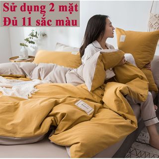 Bộ Chăn Ga Cotton Tici Cao Cấp Phong Cách Hàn Quốc Đủ Size Đủ Màu (không kèm ruột)