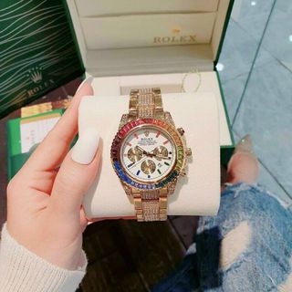ĐỒNG HỒ ROLLEX TRUNG CẤP ĐÁ MÀU FULL ĐÁ