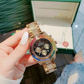 ĐỒNG HỒ ROLLEX TRUNG CẤP ĐÁ MÀU FULL ĐÁ