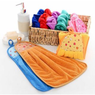 Khăn lau tay treo tường nhà bếp hình chiếc váy màu sắc xinh xắn dễ thương hai mặt loại lớn 26x42cm