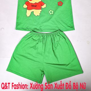 Đồ bộ nữ,sét bộ đi chơi,in hình con gấu ,mặc nhà chất liệu thun coton cao cấp 100% co giản,thoáng mát thời trang mới Đbđ 01