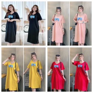 Chuyên sỉ đầm thun thái cổ tron form dưới 70kg kith Xưởng may YoYo chuyên sỉ thun thái
