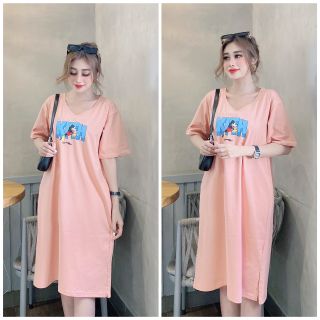 Chuyên sỉ đầm thun thái cổ tron form dưới 70kg kith Xưởng may YoYo chuyên sỉ thun thái