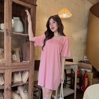 Chuyên sỉ đầm thun thái cổ tron form rộng dấu quần dưới 70kg heo con Xưởng may YoYo chuyên sỉ thun thái