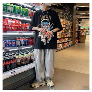 Áo unisex tay lỡ form rộng nasa vải tici sợi ngoại chuẩn đẹp bao mát hàng bán shop