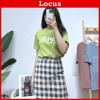 Áo thun nữ form vừa, áo nữ tay ngắn, cổ tròn, áo thun nữ LOCUS