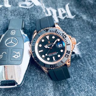 Role.x Yatch Master dây cao su mặt vàng - 780k