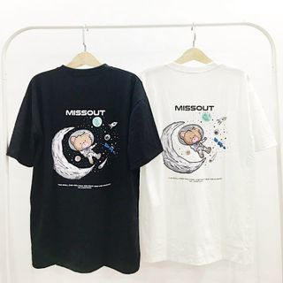 Áo unisex tay lỡ form rộng missout vải tici sợi ngoại chuẩn đẹp bao mát hàng bán shop