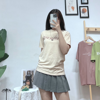 Áo thun nữ form vừa, áo nữ tay ngắn, cổ tròn, áo thun nữ LOCUS A001