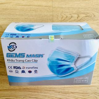 [THÙNG] KHẨU TRANG Y TẾ KHÁNG KHUẨN CAO CẤP GEMS MASK (4 LỚP, HỘP 50 CÁI) CÓ LỌC BFE 99% NGỌC KHÁNH - 50 HỘP/THÙNG